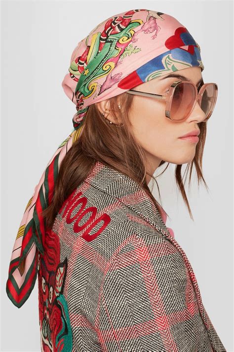 gucci silk head scarf|authentic gucci silk scarf.